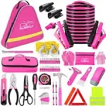 Car Emergency Kit - Pink Roadside Assistance Emergency Kit with Jumper