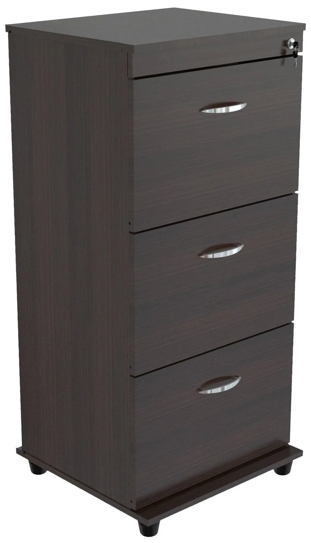 3 Drawer Locking File Cabinet Espresso - Inval