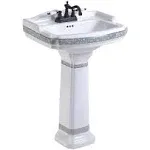 Renovators Supply India Reserve 22 7/8"Pedestal Bathroom Sink