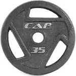 Cap Barbell 2-Inch Olympic Grip Weight Plate, 35 lb, Single, 35 lb, Single Black (OPHWIS-035)