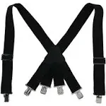 CTM Men&#x27;s Elastic Clip-End 2 Inch Fireman Suspenders