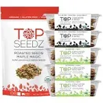 Top Seedz Deluxe Organic Gluten Free Vegan Seed Crackers and Roasted Seeds Bundle | 1 Pouch of Maple Magic Roasted Seeds | 3 Packs of Sea Salt