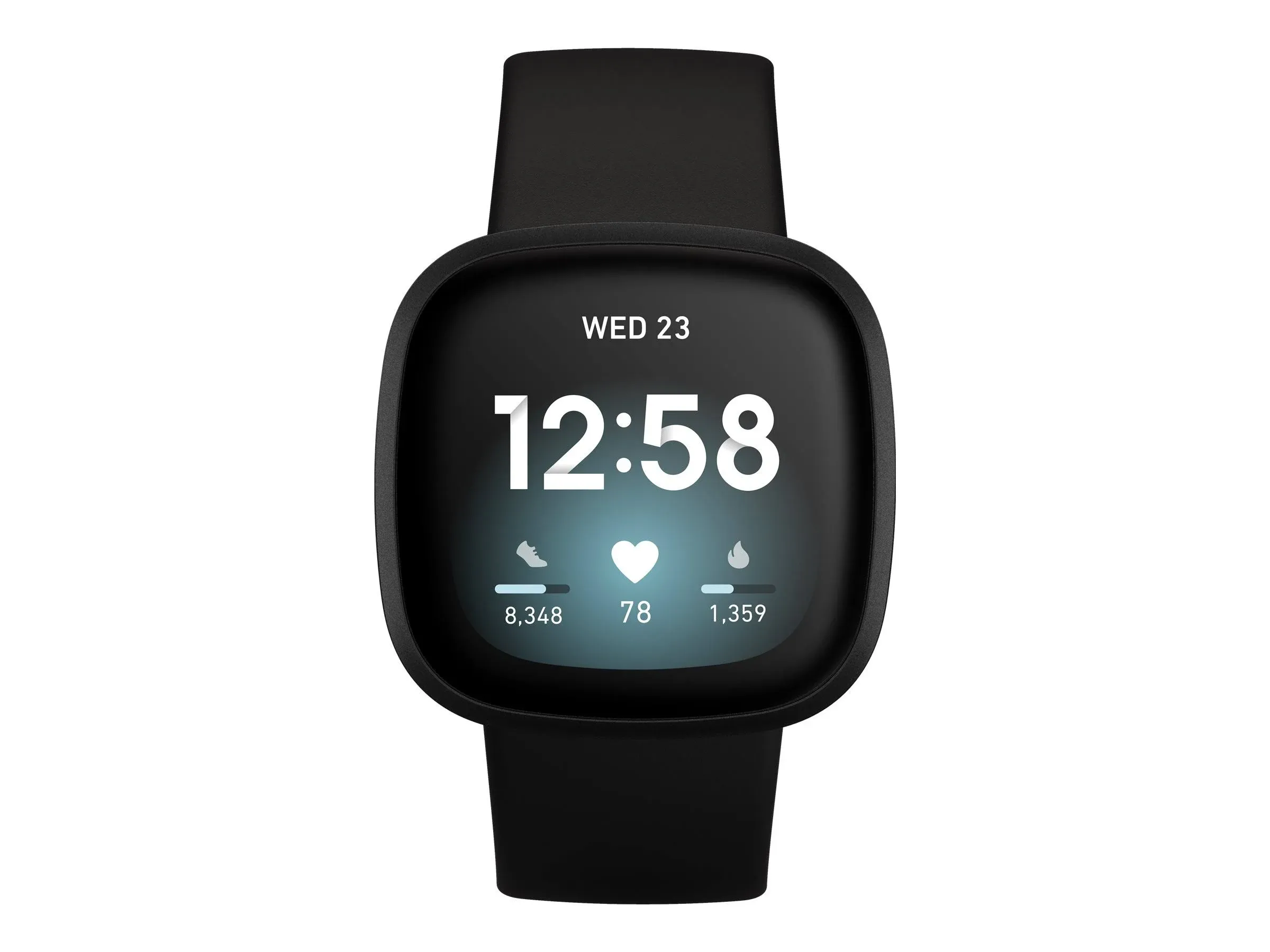 Fitbit Versa 3 Health & Fitness Smartwatch with GPS, 24/7 Heart Rate, Alexa Built-in, 6+ Days Battery, Black/Black, One Size (S & L Bands Included)