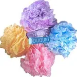 Loofah-Bath-Sp<wbr/>onge Lace-Mesh-Set 2-Scrubs-in-1 by Shower Bouquet: Large Full