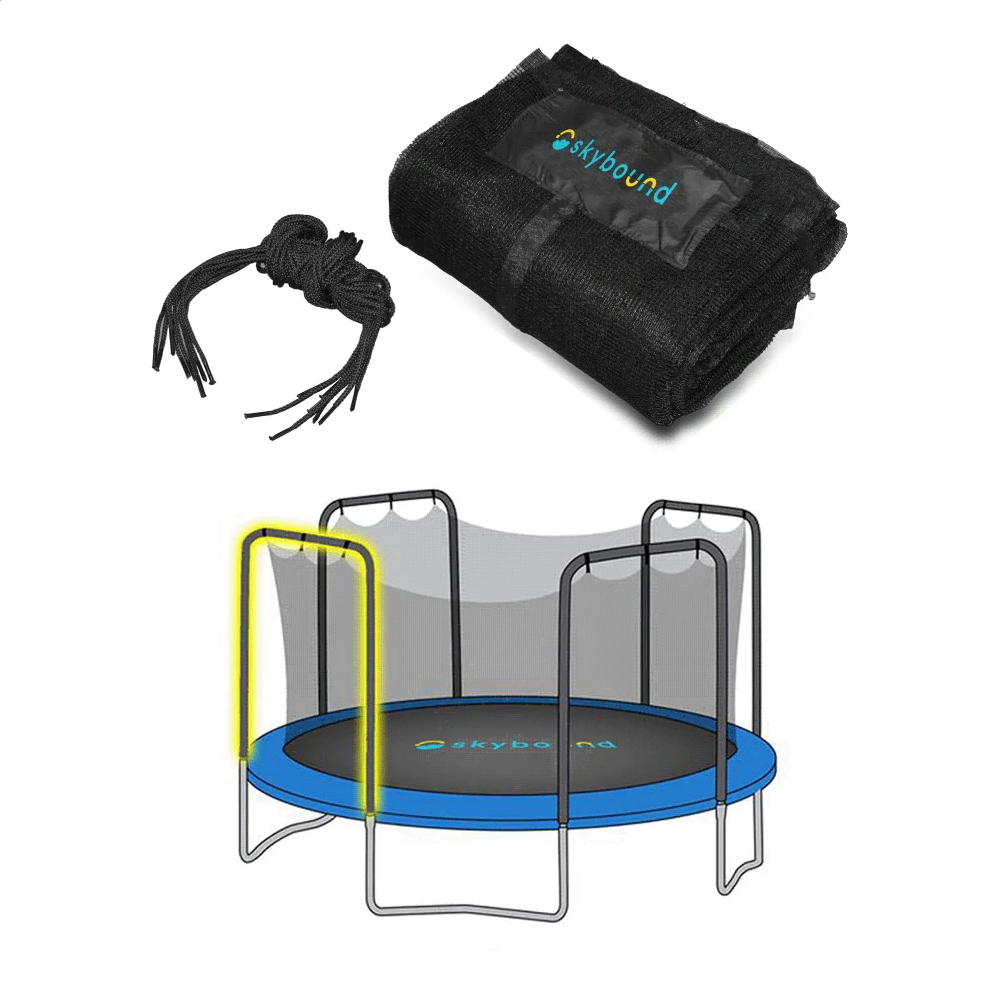 N1-1518200000 15 ft. Frame Size Trampoline Net with Straps