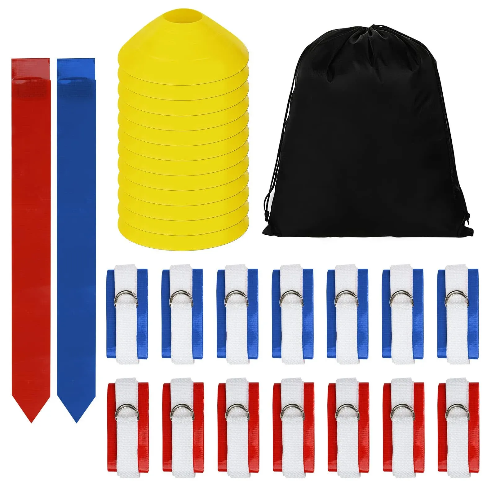 Flag Football Set 14 Player Flag Football Belts Kit Includes 14 Belts 42 Flag...