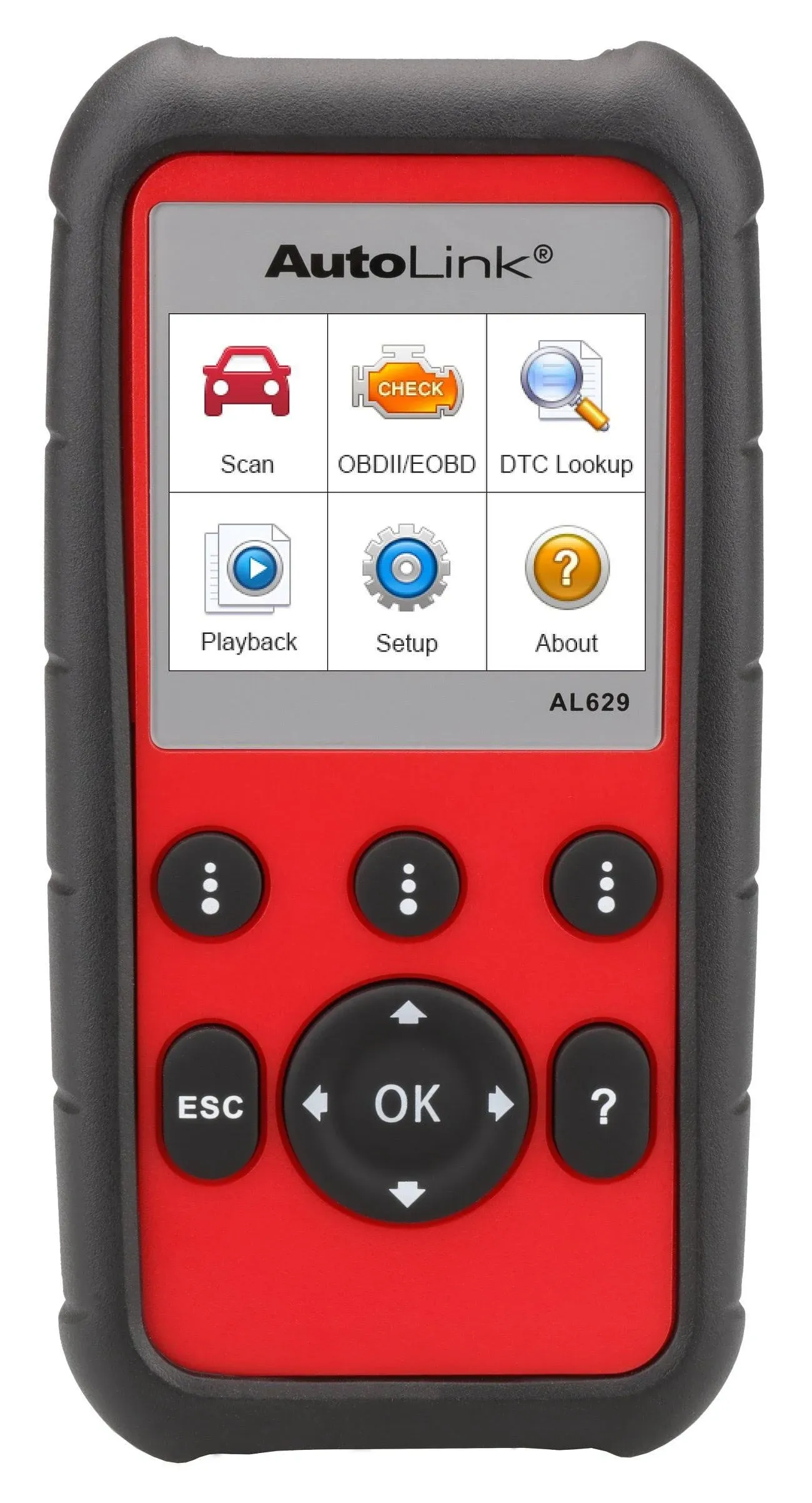 Autel AutoLink AL629 Professional OBD II Scan Tool reads Engine, Trans, SRS, ABS