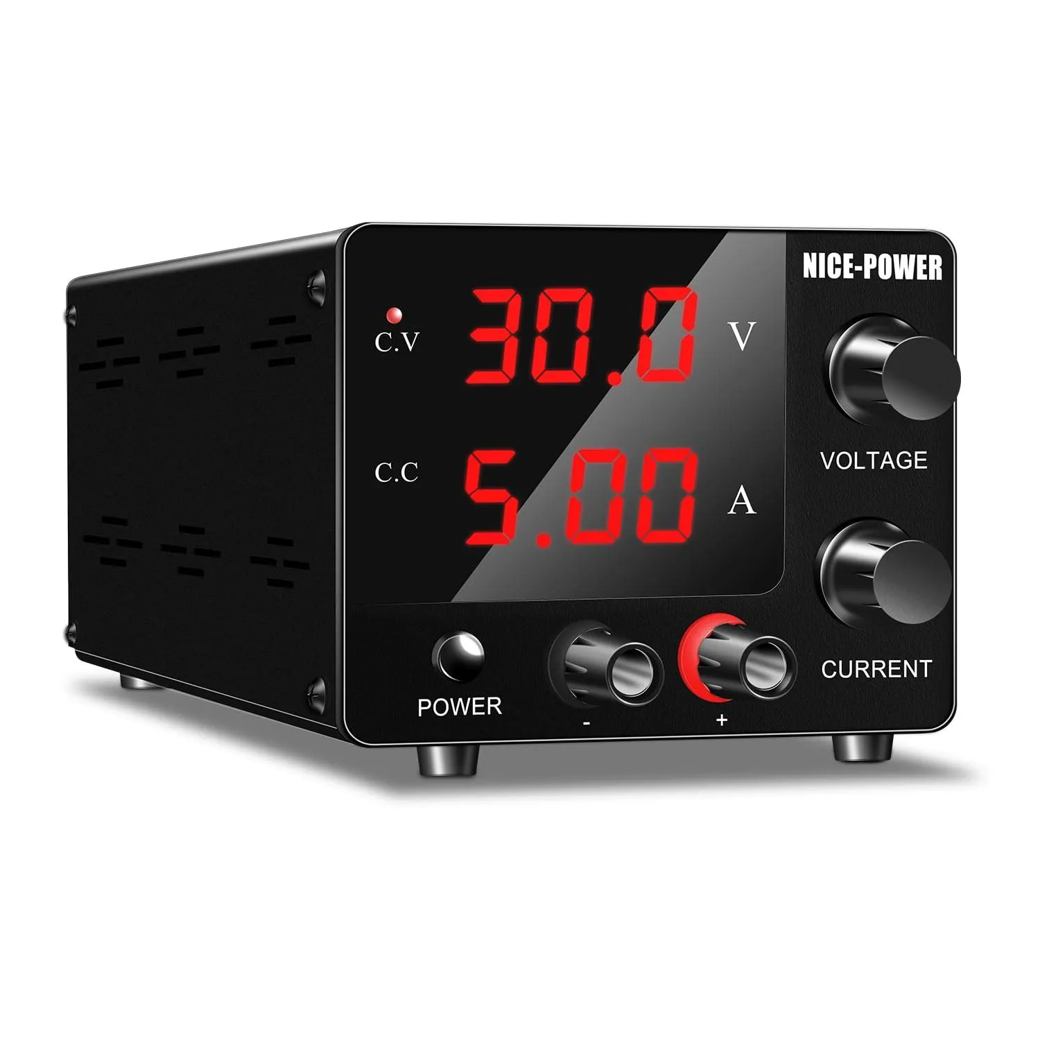  DC Power Supply Variable: Adjustable Switching Regulated High 30V 10A Black