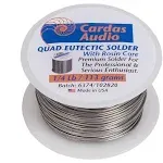 Cardas Soldering Wire Quad Eutectic Silver Solder with rosin flux 1/4 lbs (113g) roll