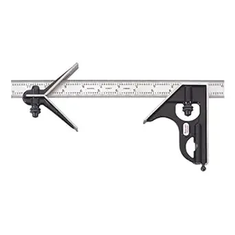 Starrett 12" Combination Square with Square and Center Head, EDP 56397 - C33HC-12-4R