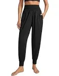 CRZ YOGA Fold Over Yoga Jogger Pants for Women High Waisted Comfy Loose Lounge Harem Pants Sweatpants with Pockets