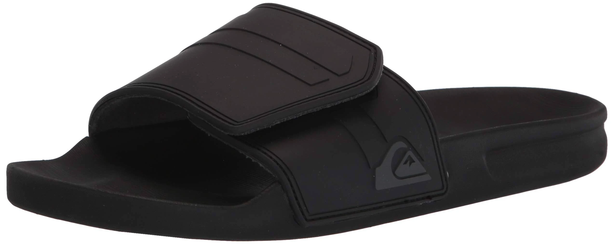 Quiksilver Men's Rivi Slide Adjust Sandal - Black/Grey/Black, 12