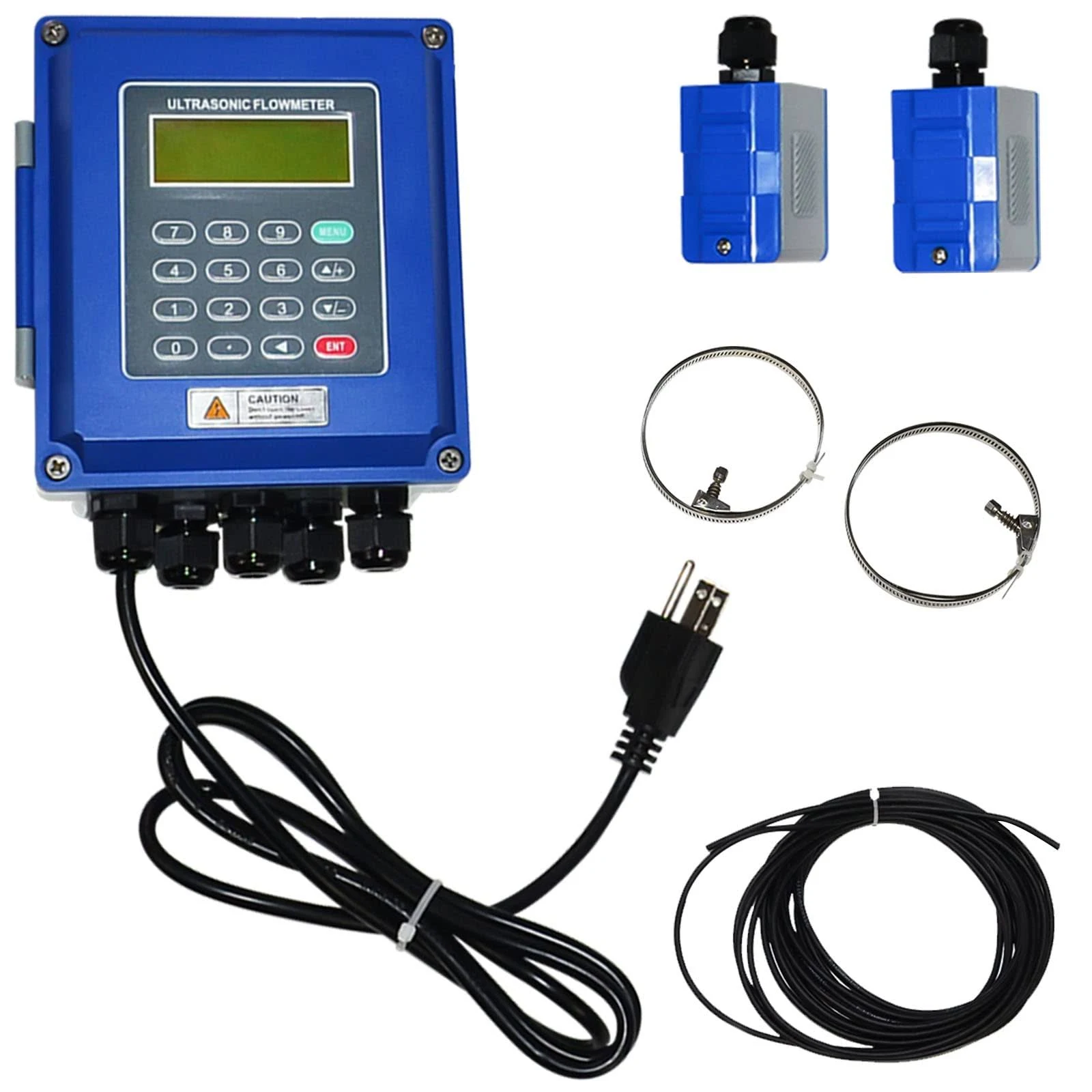 Digital Ultrasonic Flow Meter TUF-2000B Liquid Flowmeter IP67 +TM-1 DN50-700mm