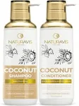 Coconut Shampoo and Conditioner Set - Sulfate Free and Paraben Free Intense Moisturizing Treatment with Jojoba - For Hydrating Your Scalp and Restoring Dry and Damaged Hair