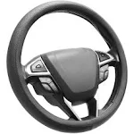 Breathable Microfiber Leather Steering Wheel Cover - Fits 14.5&#034;-15&#034; Wheels