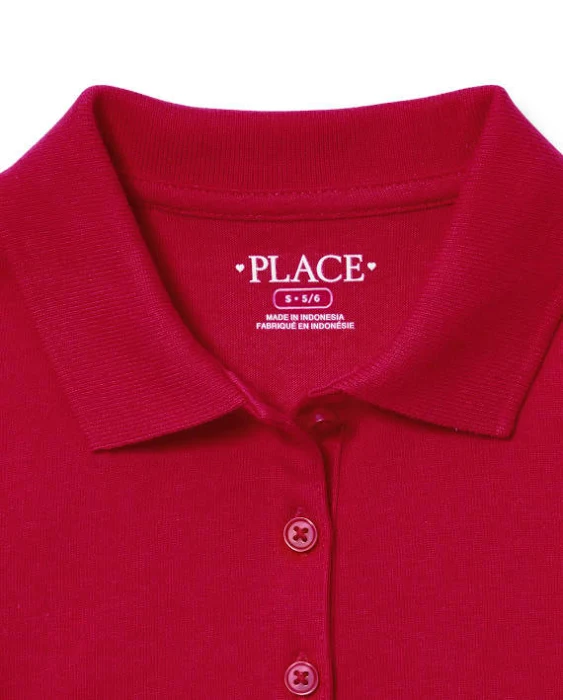 The Children's Place Girls Uniform Short Sleeve Pique Polo