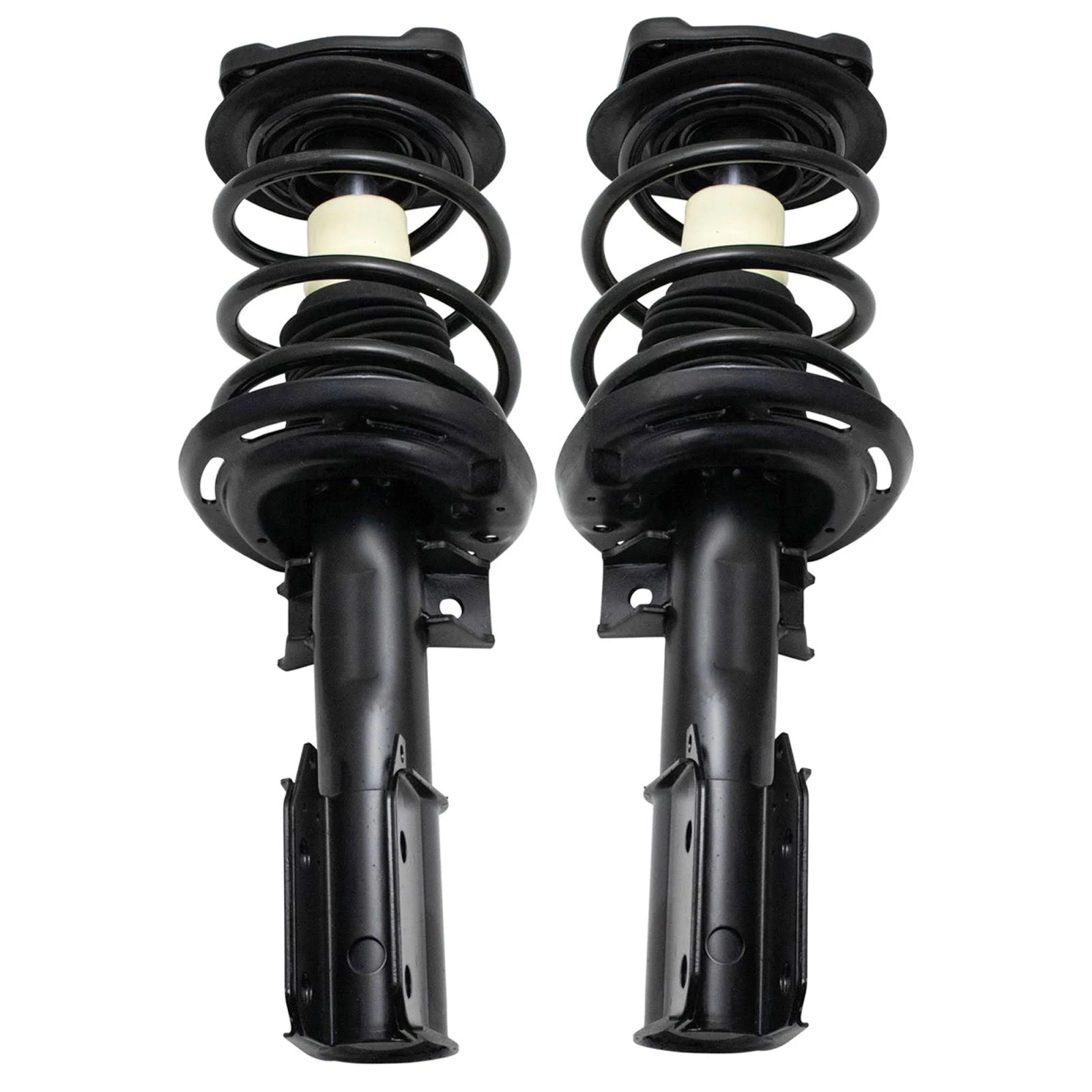 TRQ Front Loaded Strut Spring Assembly Driver Passenger Pair for W204 4matic AWD