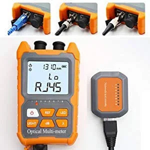 Mini Optical Fiber Power Meter FC/SC/ST Universal Interface Fiber Tester Built-in 2Mw Visual Fault Locator Li-ion Battery USB Charge (OPM&VFL-2Mw-Li)