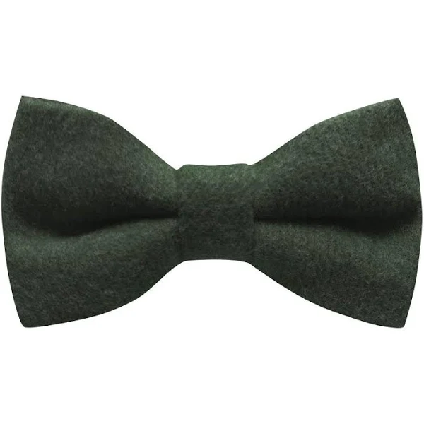 King & Priory Luxury Hunter Green Donegal Tweed Bow Tie, Tweed