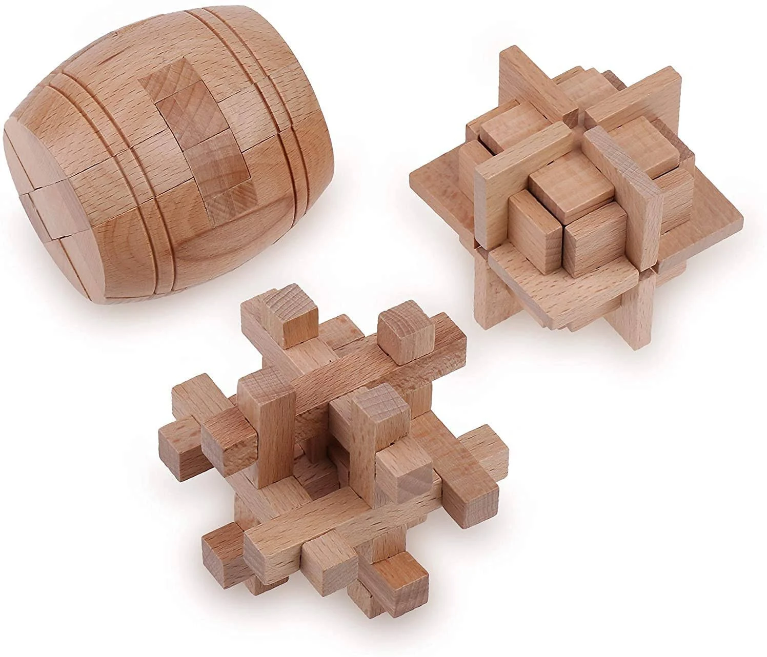 Sharp Brain Zone Wooden Brain Teaser Puzzles for Adults & Kids - 3D Puzzles Brain ...