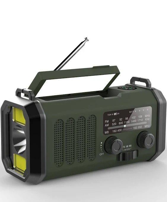 10000mAh Emergency Radio, Crank Radio,Solar Radio, Noaa/am/fm Weather Radio, USB ...