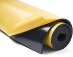 by Big UGGLY XLarge Black Closed Cell Foam Rubber with Peel and Stick Adhesive, 72" x 17" x 1/4"