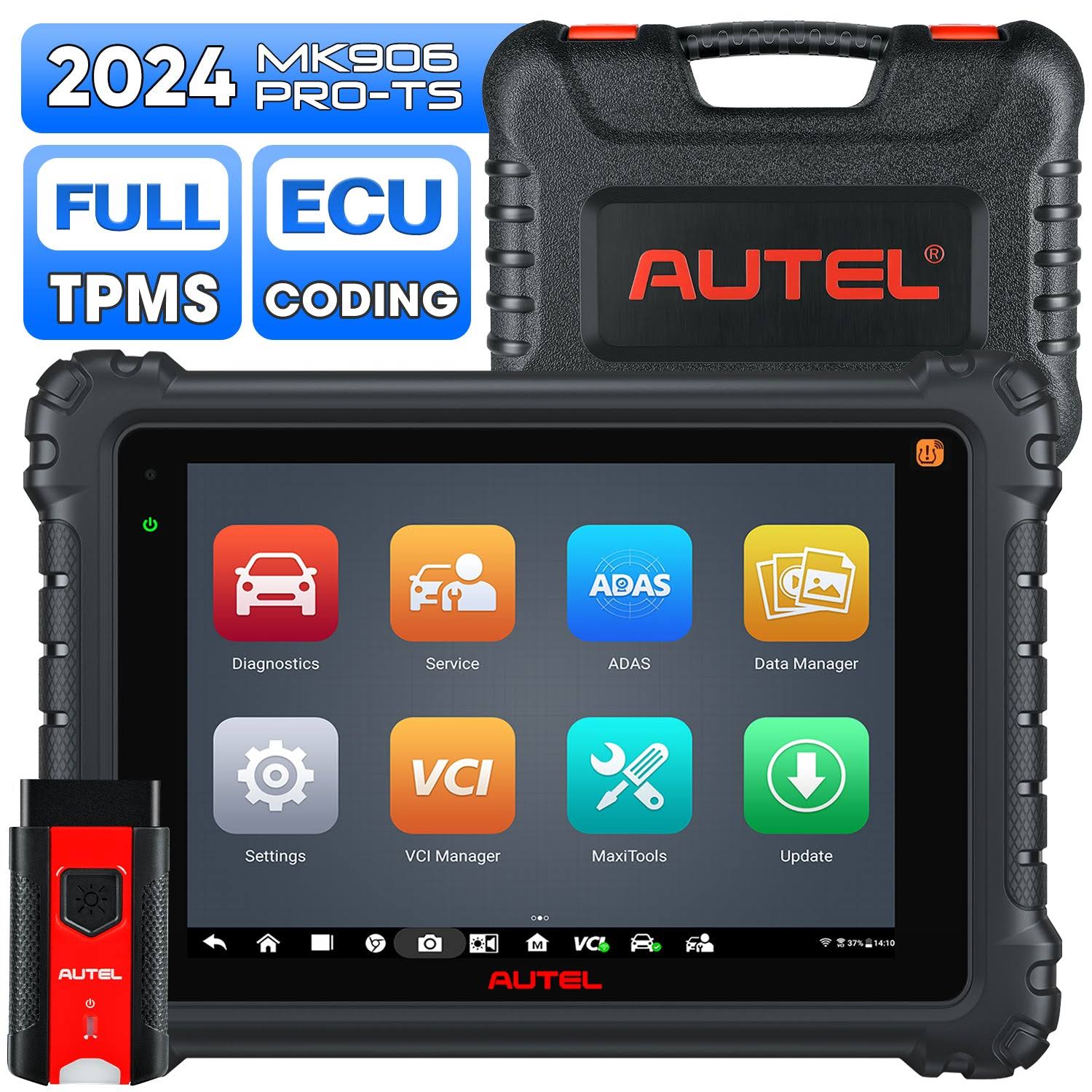 Autel MaxiSys MS906 Pro-TS Car Diagnostic Scan Tool, Complete TPMS Fun