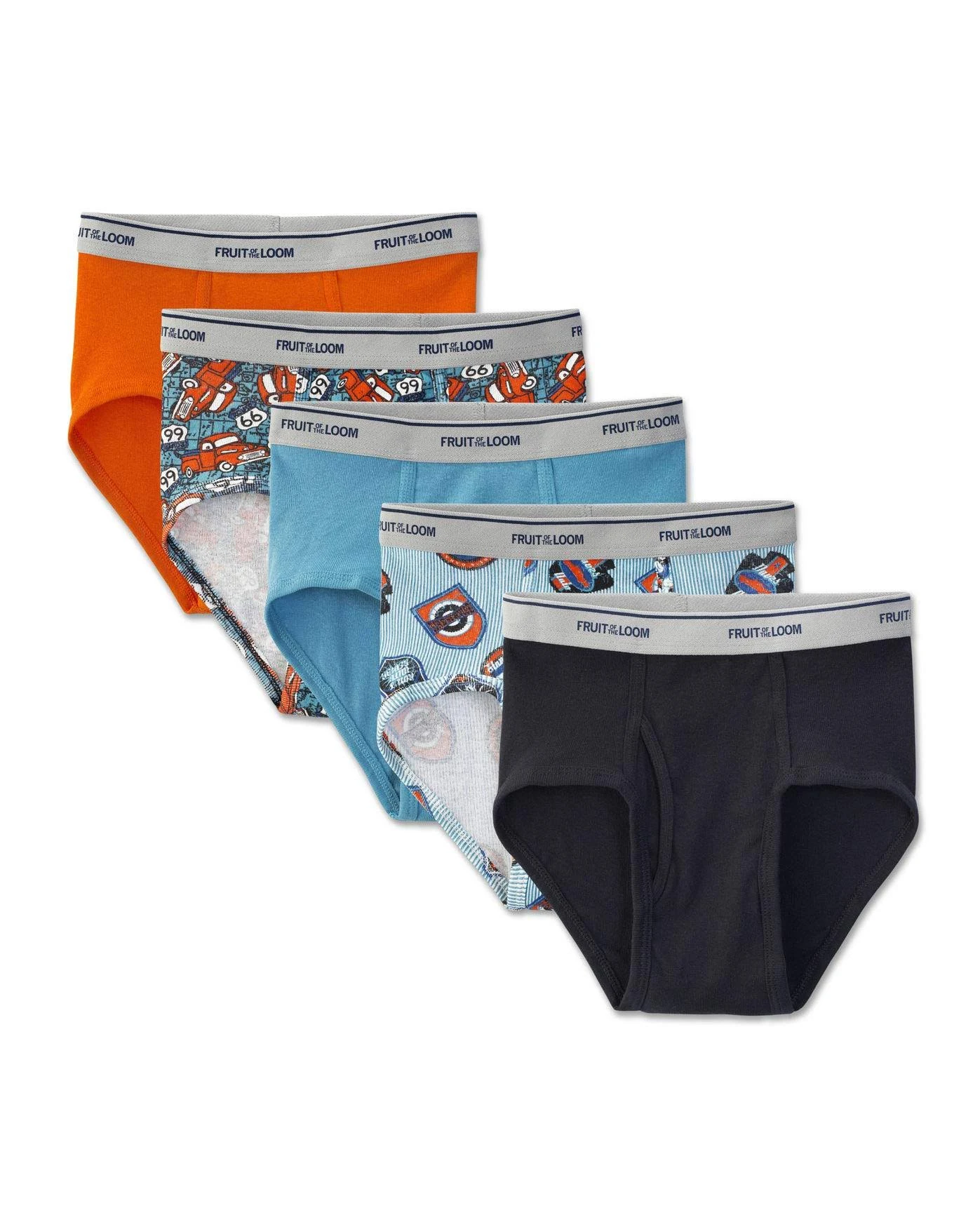 Fruit of The Loom Boys' Cotton Fashion Briefs, 5 Pack, Boy's, Size: Medium (10-12 ...