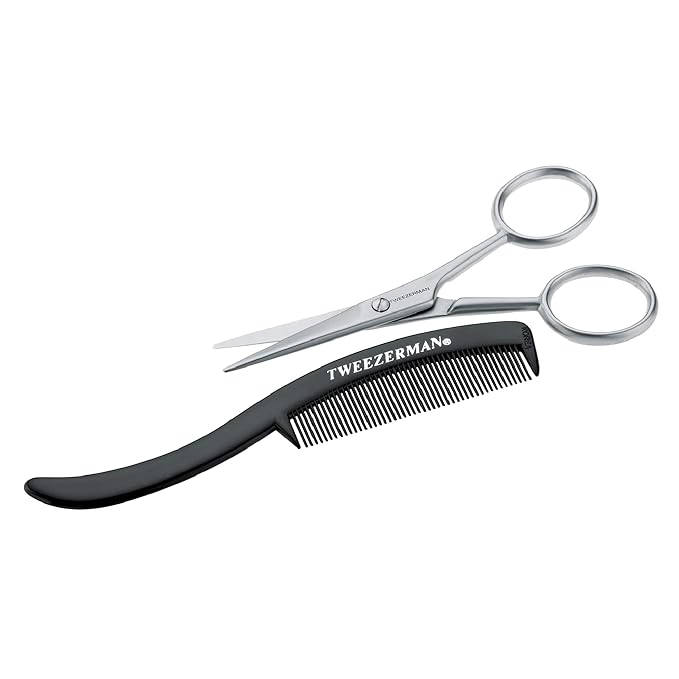 Tweezerman Moustache Scissors & Comb