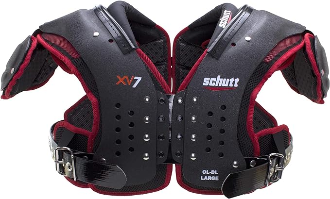 Schutt XV7 OL/DL Adult Football Shoulder Pads (XL)