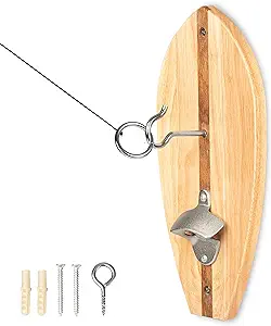 Play Platoon Hook &amp; Ring Game with Bottle Opener &amp; Magnetic Cap Catch- Wood Ring