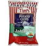 Tim's Potato Chips, Cascade Style, Jalapeno Seasoned, Party Size, 16oz Bag (Pack of 2)