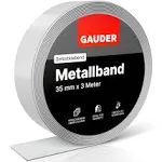 GAUDER Self-Adhesive Metal Tape | Thin Metal Strips for Magnets, Tonies Figures & Shelves | Ferrous Tape (10 ft)