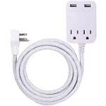 GE Pro Designer 2-Outlet 2-usb 10ft. Extension Cord, Surge Protector, 38432