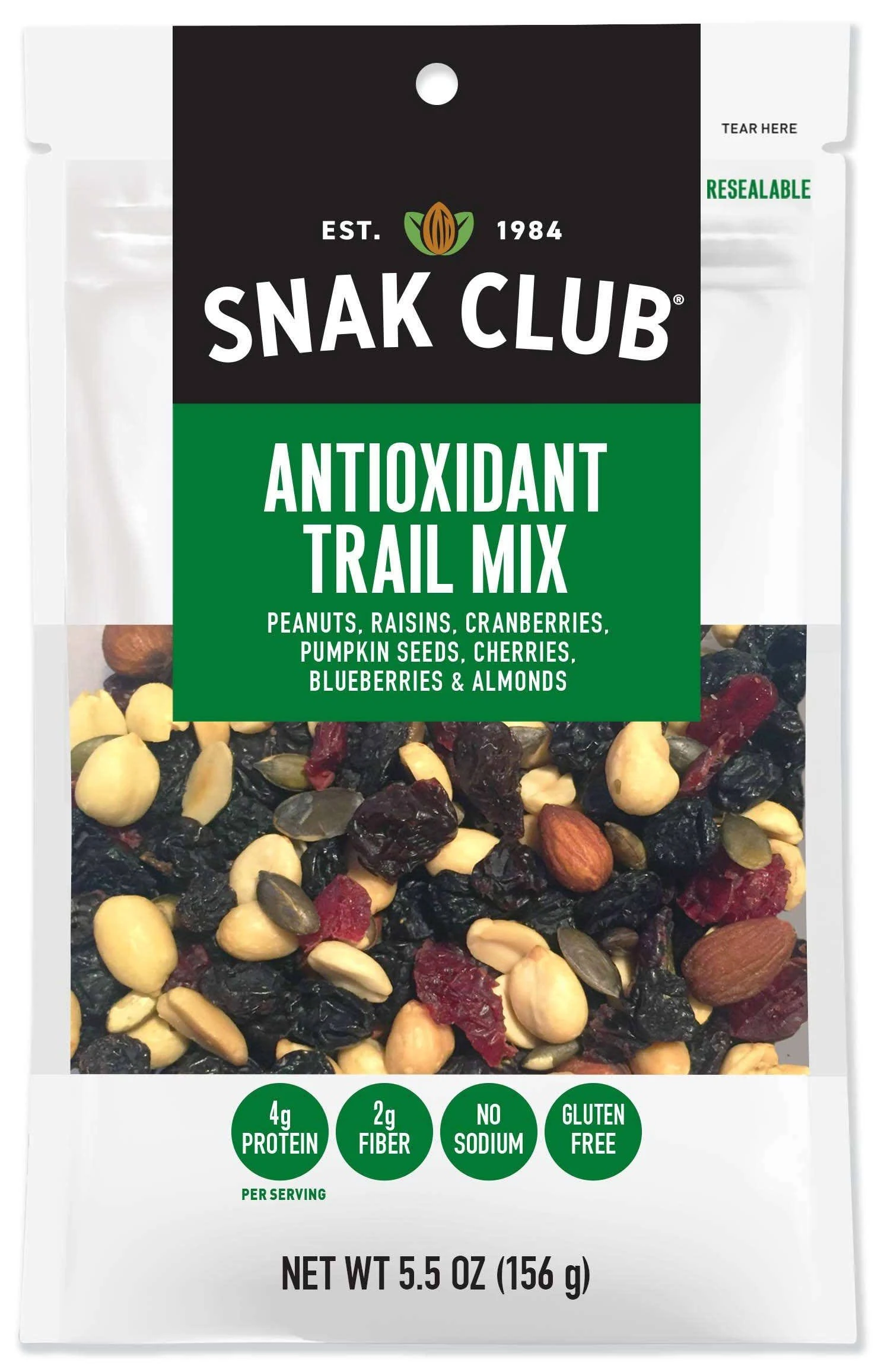 Snak Club Antioxidant Trail Mix, 5.5 Ounce, 6 per Case