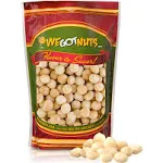 Raw Deluxe Macadamia Nuts - 2 lbs - Shelled & Unsalted Premium Quality Kosher Raw Macadamia Nut Snack Pack By We Got Nuts - Natural Gourmet Fresh Macadamia Nuts Bulk - Packed In A Resealable Pouch Bag