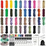 GNILLKO Paracord Bracelet Kit, 40 Colors 10 Feet 550 Paracord Kit and Complete Accessories