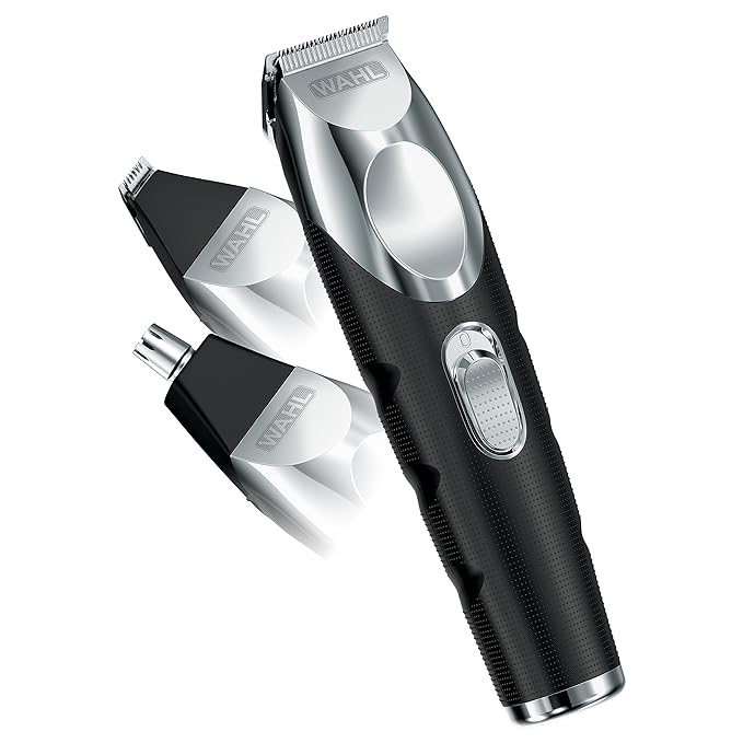 Wahl Groomsman Pro All in One Beard Trimmer for Men, Mens Beard Trimmer Rechargeable Cordless Hair Trimmer, Includes 3 Attachment Heads for Beard, Nose, & Ear Hair Trimming - Model 5617