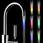 Kitchen Water Saver Tap New 7 Colors Changing Automatically LED Light Shower Head Water Kids wash Hands More Temperature Sensor Stream Tap Sprayer for Gadget Kitchen Bathroom Sinks(1PC)