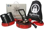 ZenMonkey Slackline Kit with Overhead Training Line Arm Trainer Tree Protecto...