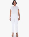 MOTHER The insider crop step fray Jeans White raw hem sz. 30 women's