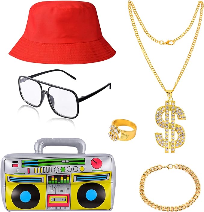 YAROMO 80s/ 90s Hip Hop Costume Kit