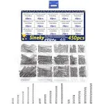 450pcs Compression Springs Assortment Kit, Small Spring Set for DIY Repair Project, 15 Different Sizes Stainless Steel Compressed Spring Kit 10-30mm (0.39"-1.18") Length