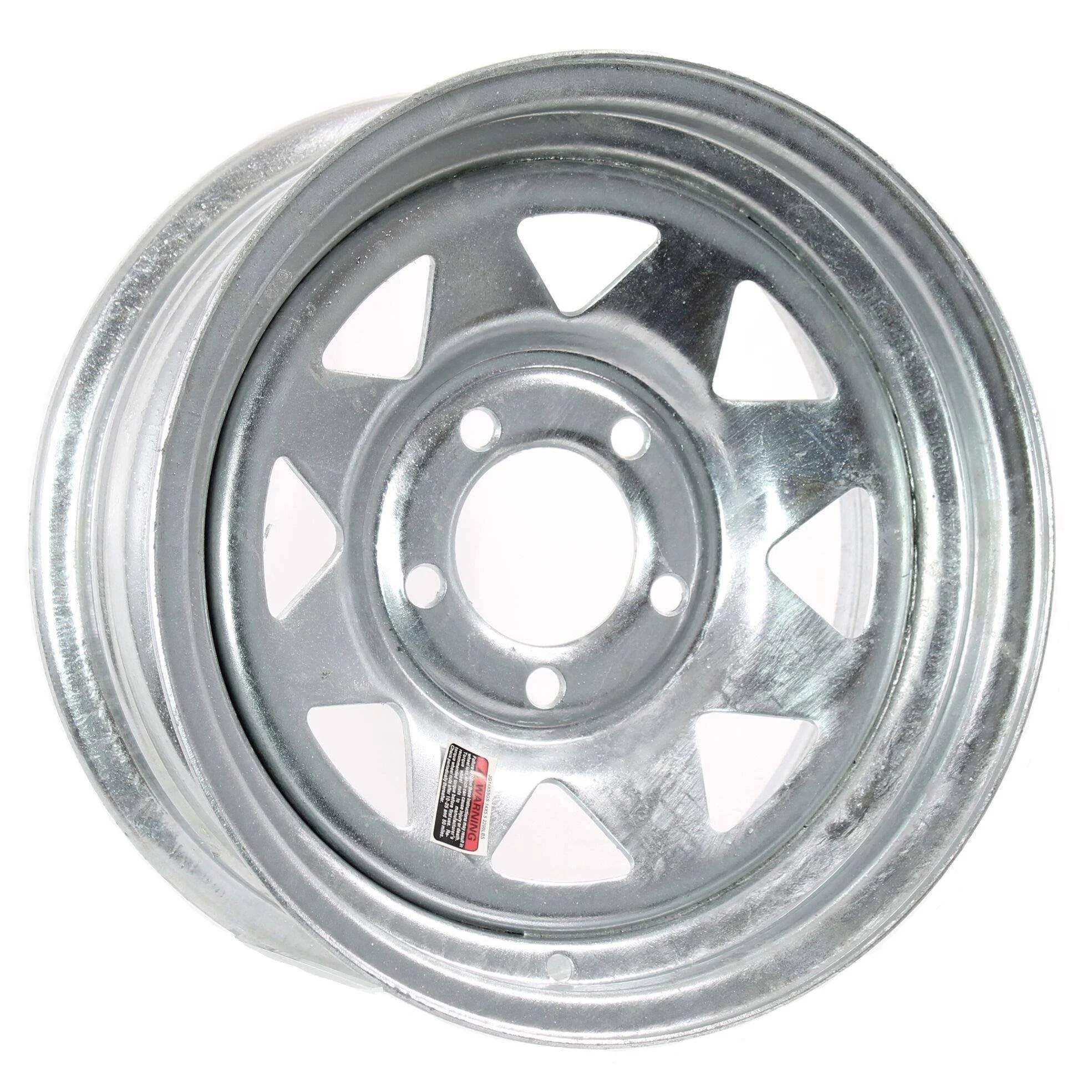 eCustomrim Trailer Rim Wheel 13 in. 13X4.5 5 Lug Hole Bolt, Galvanized Spoke Design