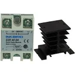 Inkbird Solid State Relay 40DA DC SSR Black Heat Sink for PID Thermostat 