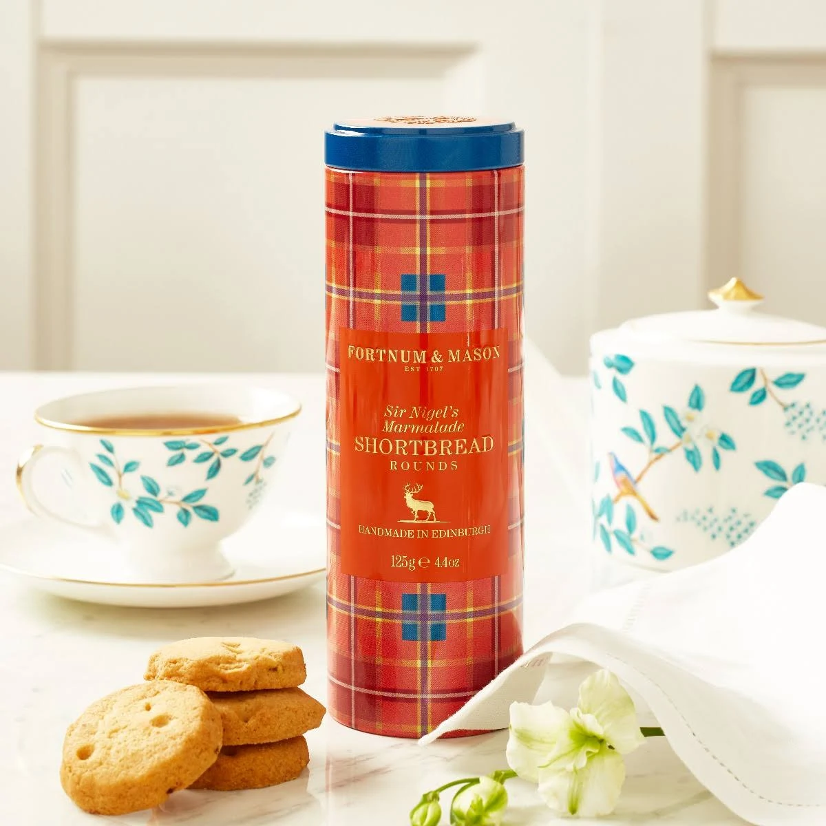 Fortnum & Mason Fortnum and Mason British, Fortnum’s Sir Nigel Marmalade Shortbread Rounds, 125g (1 Pack)