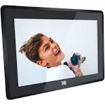 Kodak 10-Inch Touch Screen Digital Picture Frame, Wi-Fi Enabled with 16GB of Internal Memory, HD Photo Display and Music/Video Support Plus Clock, Calendar, Weather and Location Updates - Matte Black