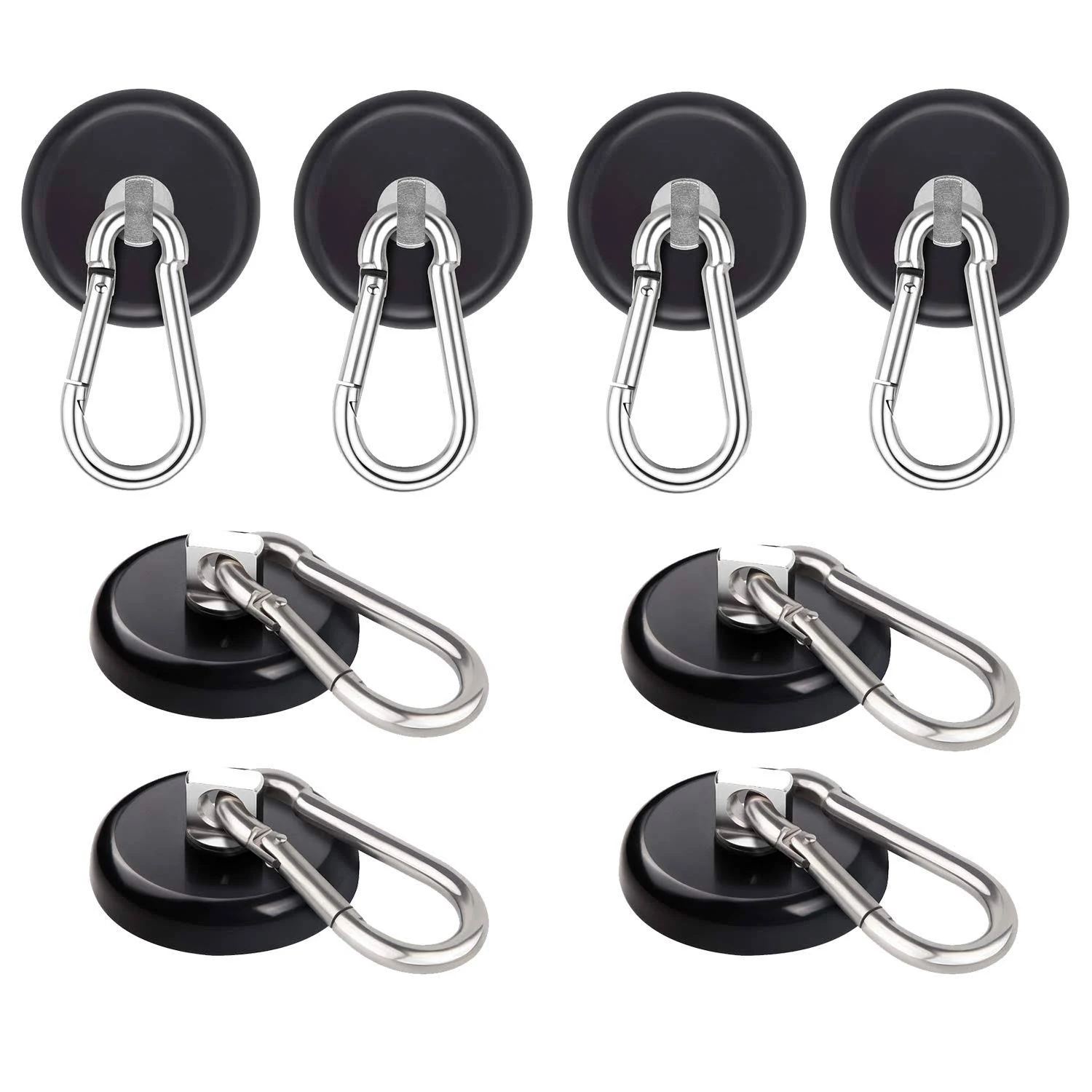 Magnetic Hooks 140LBS Heavy Duty Neodymium Magnet with Carabiner Hook for Han...