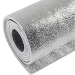 5mm Reflective Insulation Foam Core Radiant Barrier 40“ × 80” Double Side Foil Cold and Heat Shield Thermal Insulation for Ceilings,Walls,Steel Buildings,Roofing ect