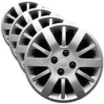 Set of 4 Hub-caps Compatible with 2005-2010 Chevrolet Cobalt Wheel Covers 15 Inch Snap On Silver